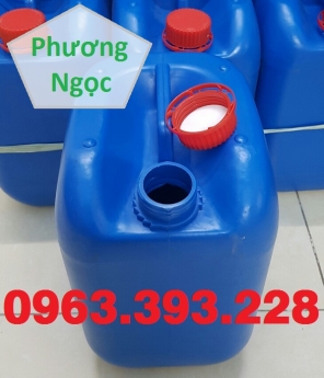 Can nhựa vuông 10 Lít, can nhựa 4 núm nhựa HDPE, can nhựa đựng hóa chất