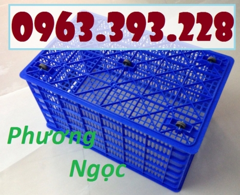 Sọt nhựa có 5 bánh xe, sọt nhựa đựng nông sản, sọt nhựa đựng đồ