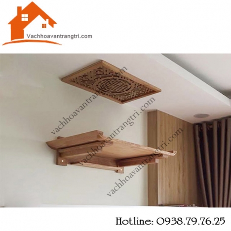 15+ mẫu bàn thờ treo tường bằng gỗ được cập nhật mới nhất