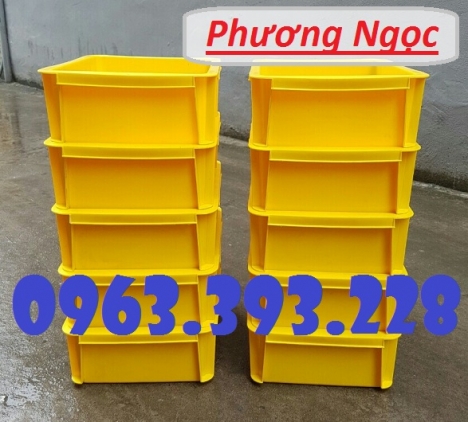 Thùng nhựa đặc B7 có nắp, hộp nhựa cơ khí, khay nhựa đặc
