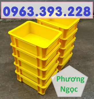 Thùng nhựa đặc B7 có nắp, hộp nhựa cơ khí, khay nhựa đặc