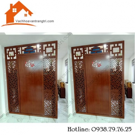 Cách trang trí bàn thờ gia tiên bằng vách ngăn cnc
