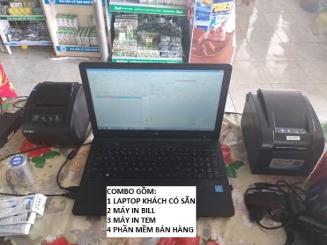 Combo máy tính tiền cho trà sữa giá rẻ tại Hà Tiên