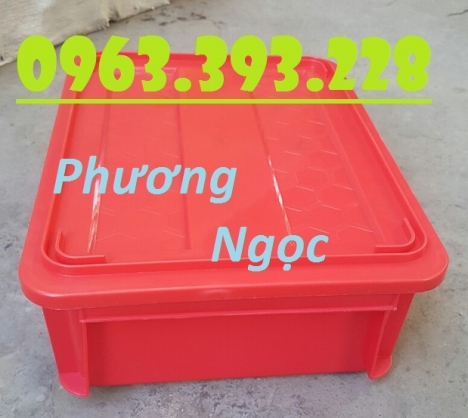 Thùng nhựa đặc B7 có nắp, hộp nhựa cơ khí, khay nhựa đặc