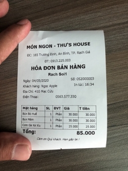 Lắp đặt cho quán ăn tại Kiên Giang combo thiết bị tính tiền giá rẻ
