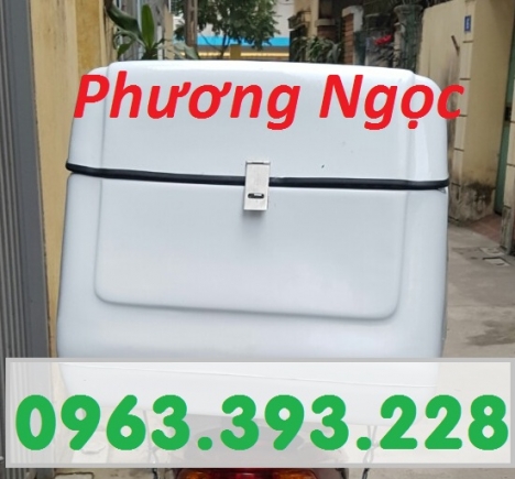 Thùng chở hàng sau xe máy cỡ trung, thùng ship cơm hộp, thùng giao hàng 