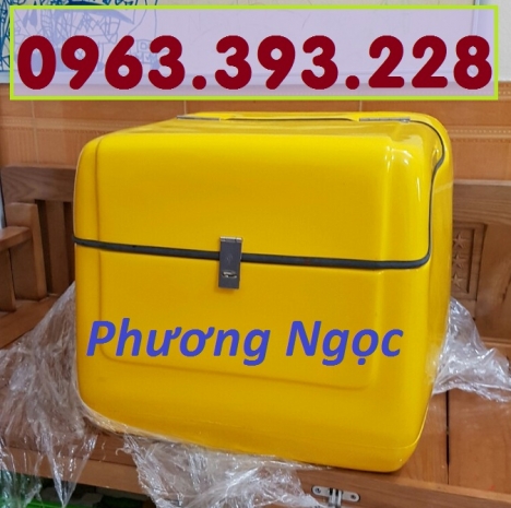 Thùng chở hàng sau xe máy cỡ trung, thùng ship cơm hộp, thùng giao hàng 