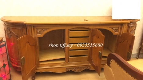 Bộ tủ kệ dài hàng Âu đẹp zin