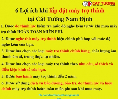 6 lợi ích khi mua máy trợ thính tại Cát Tường Nam Định