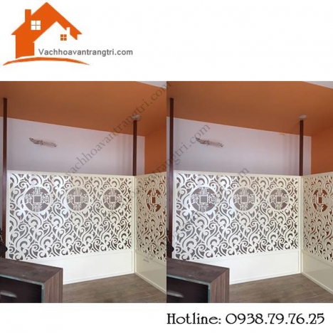 Tuyệt chiêu để phòng khách đẹp với vách ngăn cnc bằng gỗ