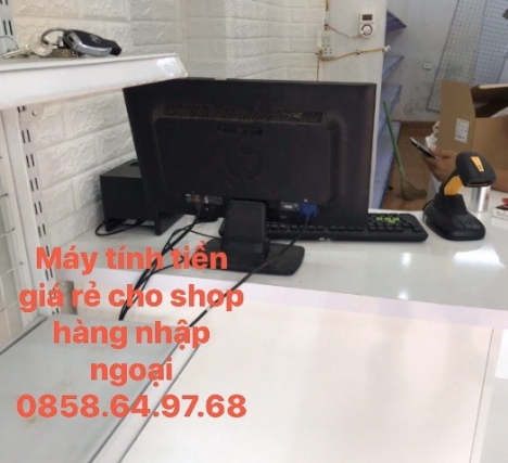 Lắp đặt máy tính tiền giá rẻ cho Shop hàng tiêu dùng nhập ngoại tại BMT