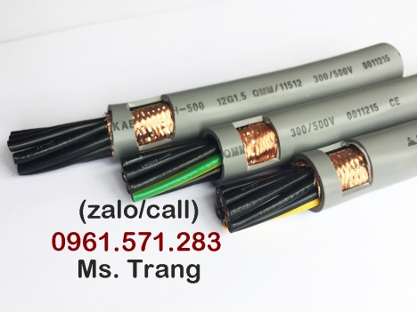 Control cable 8x0.75mm2- Cáp điều khiển chống nhiễu