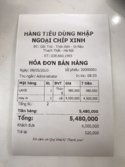 Lắp đặt máy tính tiền giá rẻ cho Shop hàng tiêu dùng nhập ngoại tại BMT
