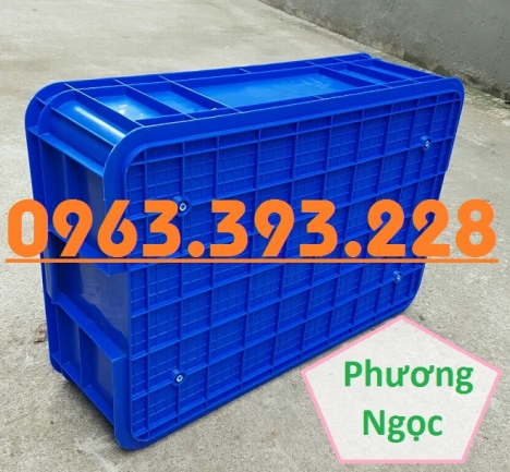 Thùng nhựa đựng linh kiện cao 19, hộp đựng nông sản, sóng nhựa bít HS003