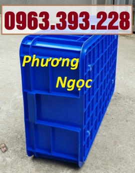 Thùng nhựa đựng linh kiện cao 19, hộp đựng nông sản, sóng nhựa bít HS003