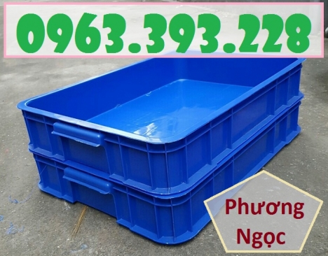 Thùng nhựa đặc HS025, thùng nhựa nguyên sinh có nắp, thùng đựng đồ cơ khí