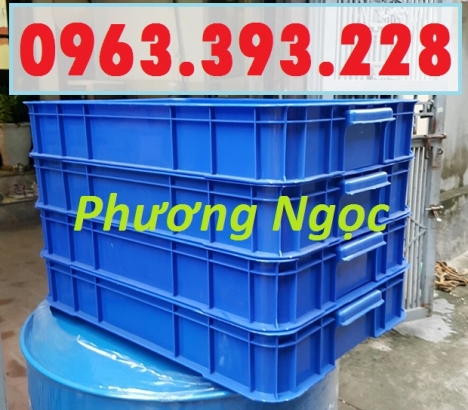 Thùng nhựa đặc HS025, thùng nhựa nguyên sinh có nắp, thùng đựng đồ cơ khí