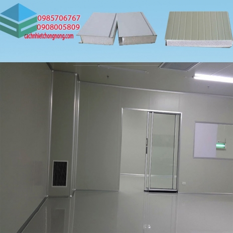 VÁCH PANEL EPS DÙNG ĐỂ THI CÔNG LẮP GHÉP NHÀ MÁY MỸ PHẨM