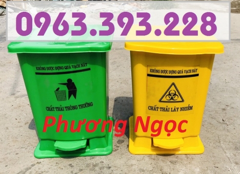 Thùng rác y tế 15L đạp chân, thùng rác nhựa, thùng rác y tế, thùng rác đạp chân 15L
