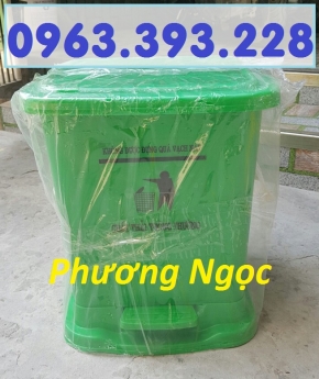 Thùng đựng rác thải y tế 25L, thùng rác y tế đạp chân 25L, thùng rác nhựa đạp chân