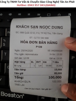 Khách sạn tại Tiền Giang lắp full bộ thiết bị tính tiền giá rẻ