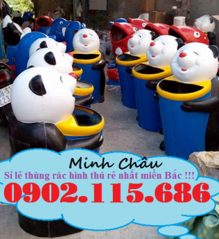 Thùng rác hình con vật, thùng rác hình cá heo, thùng rác hình cá chép, thùng rác hình chuột mickey,