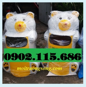 Thùng rác hình con vật, thùng rác hình cá heo, thùng rác hình cá chép, thùng rác hình chuột mickey,