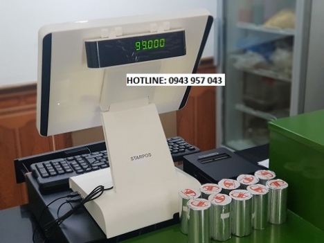 Bán máy pos cảm ứng giá siêu rẻ quán sữa chua tại Hưng Yên
