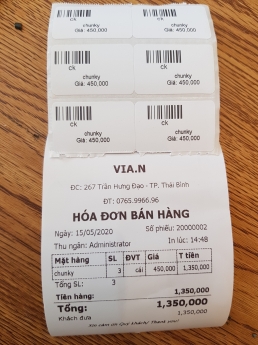 Combo phần mềm & máy in bill Shop phụ kiện tại BMT