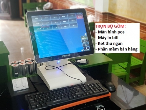 Bán máy pos cảm ứng giá siêu rẻ quán sữa chua tại Hưng Yên