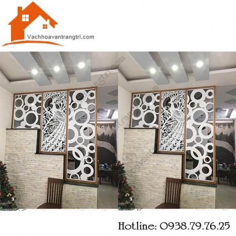 Thi công vách ngăn cầu thang bằng gỗ cnc tại Lý Thường Kiệt