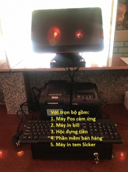 Combo full bộ máy Pos 2 màn hình cho quán Trà sửa tại Bắc Kạn