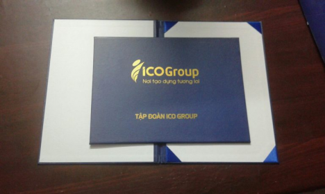 Bìa da đựng bằng chứng nhận in logo theo yêu cầu