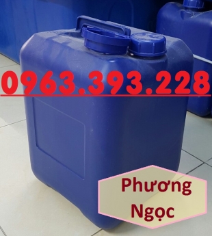 Can nhựa vuông đựng hóa chất, can nhựa HDPE 20L, can vuông 20 Lít vuông xanh