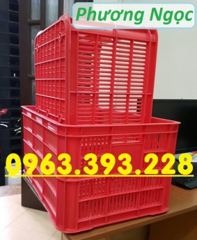 Sọt nhựa đựng nông sản cao 31, sóng nhựa công nghiệp, sọt rỗng HS004