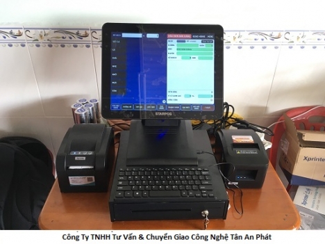 Setup máy cảm ứng tính tiền cho quán Trà tại Sóc Trăng