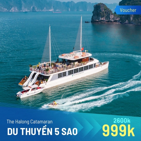 Siêu Giảm Giá Siêu Du thuyền 5 sao tour 1 ngày Hạ Long Catamaran Cruise