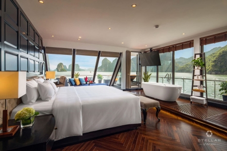 Du thuyền Hạ Long Stellar of the sea siêu khuyến mại giảm giá voucher kích cầu du lịch