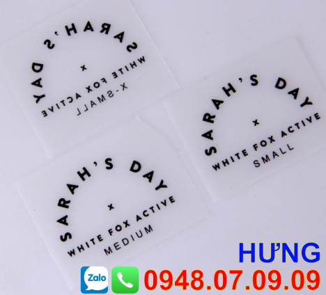 ✅ Nhãn ép nhiệt quần áo, giày dép, khẩu trang ✅