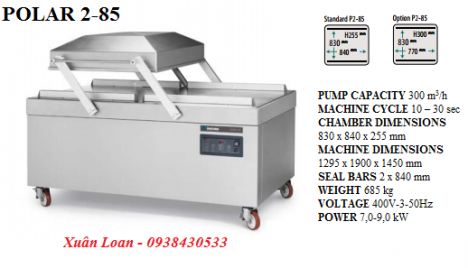 Máy đóng gói chân không Henkelman Polar 2-85 chính hãng, bảo hành 3 năm