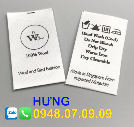 ✅ Nhãn ép nhiệt quần áo, giày dép, khẩu trang ✅