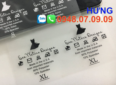 ✅ Nhãn ép nhiệt quần áo, giày dép, khẩu trang ✅