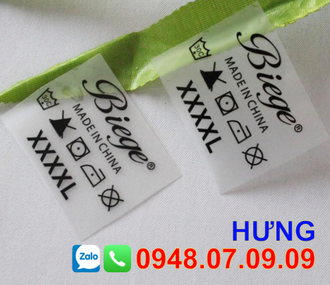 ✅ Nhãn ép nhiệt quần áo, giày dép, khẩu trang ✅