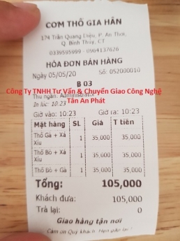 Combo thiết bị tính tiền giá rẻ cho quán cơm, quán nhậu giá rẻ tại Cà Mau
