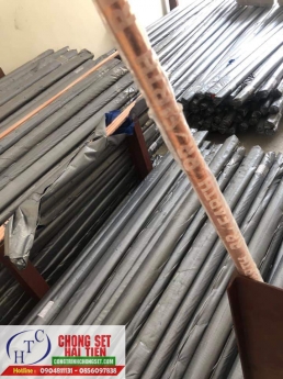Cọc tiếp địa thép mạ đồng Ấn Độ L-2.4m D16