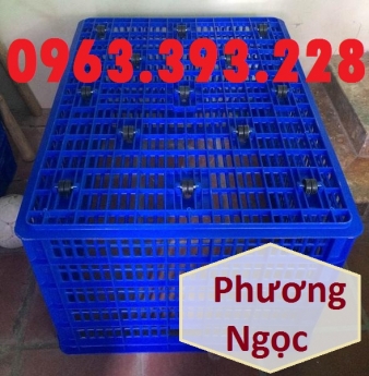 Sọt nhựa rỗng 26 bánh xe, sóng nhựa rỗng HS015, sọt nhựa công nghiệp, sọt nhựa kích thước lớn