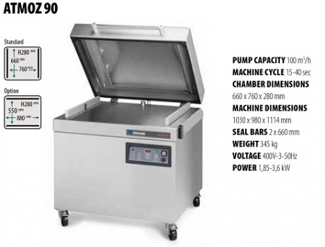 Máy đóng gói chân không một khoang Henkelman Atmoz 90 chính hãng