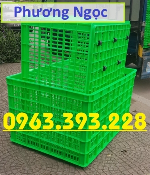 Sọt nhựa rỗng 26 bánh xe, sóng nhựa rỗng HS015, sọt nhựa công nghiệp, sọt nhựa kích thước lớn