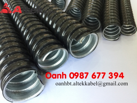 Ống ruột gà lõi thép bọc nhựa PVC màu đen