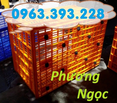 Sọt nhựa rỗng 26 bánh xe, sóng nhựa rỗng HS015, sọt nhựa công nghiệp, sọt nhựa kích thước lớn